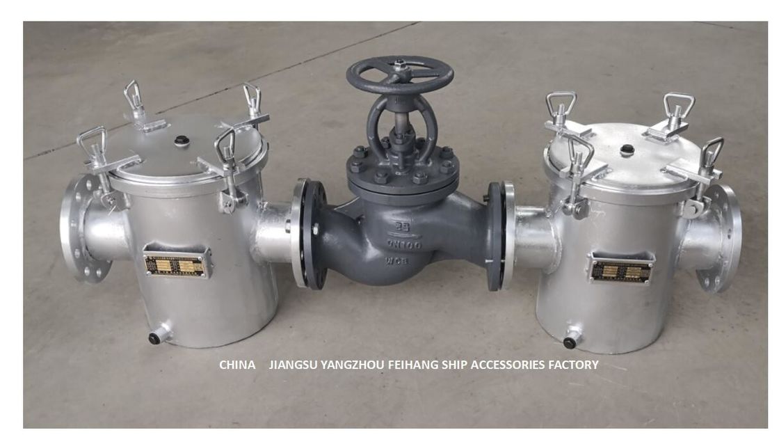 AS100 CB/T497-2012のストレート型の粗い浄水器、バルク海水ポンプ入口のための海水フィルター