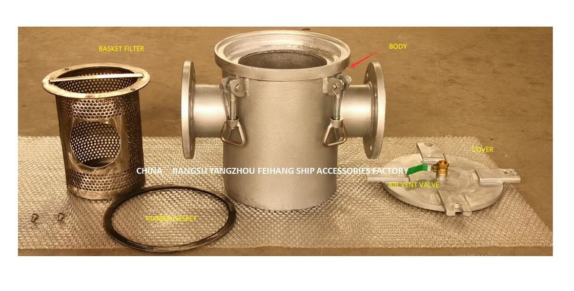 海水のこし器は模倣する:AS125 CB/T497-2012ボディ炭素鋼のHot-Dip電流を通されたろ過材はタイプ浴する