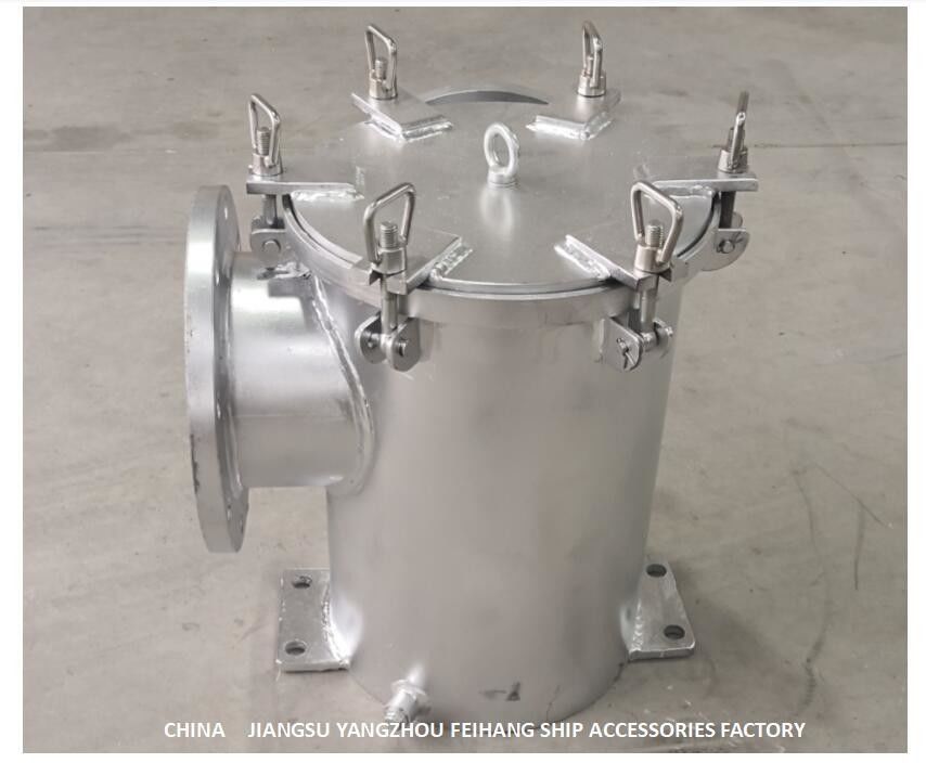 まっすぐにバルク海水ポンプ入口AS150 CB/T497-2012の炭素鋼材料のための吸引の粗い浄水器を通して