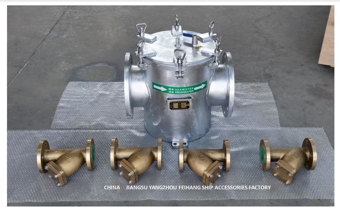 海洋の主要な海の浄水器A250 CB/T497ボディ炭素鋼のHot-Dip電流を通されたろ過材のステンレス鋼