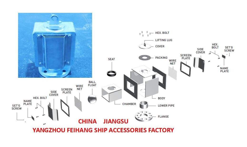 水タンク ボール フローティングタイプ 海上空気口ヘッドBOXタイプ -Feihang Marine