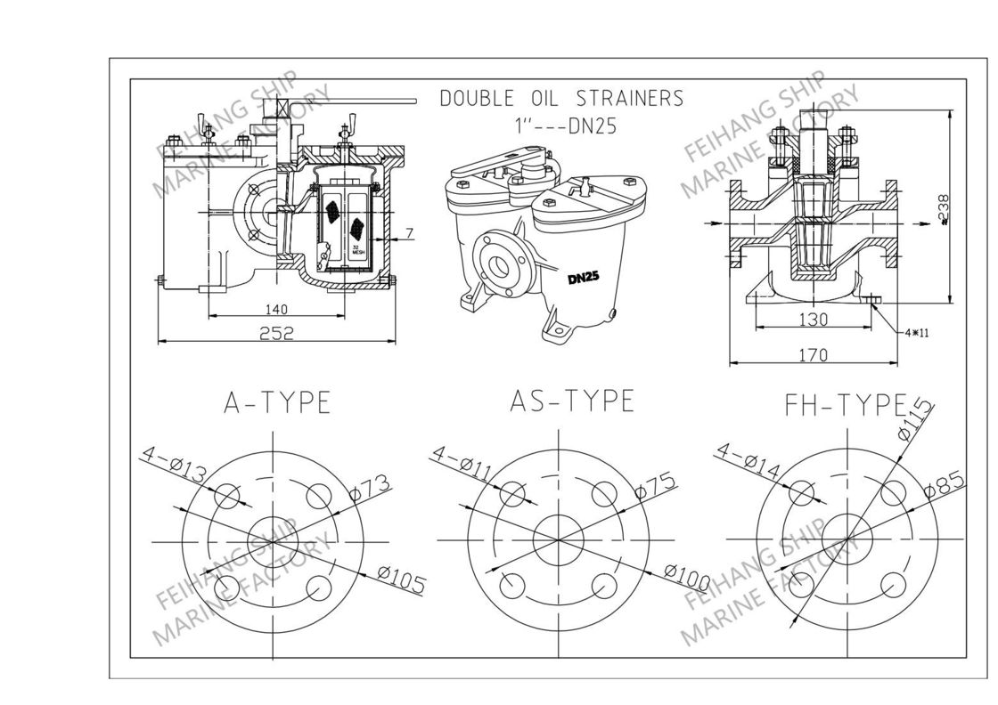 中国 AS25 Cb/T425 デュプレックスオイルフィルター 供給業者 - FeiHang Marine