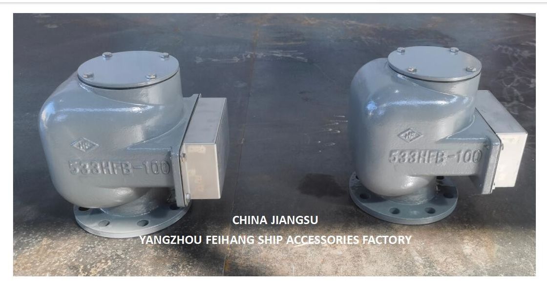 バラストタンク空気出口ヘッドとバラスト空気パイプヘッド モデル 533HFB-100A 鋳鉄体 ステンレス鋼浮気