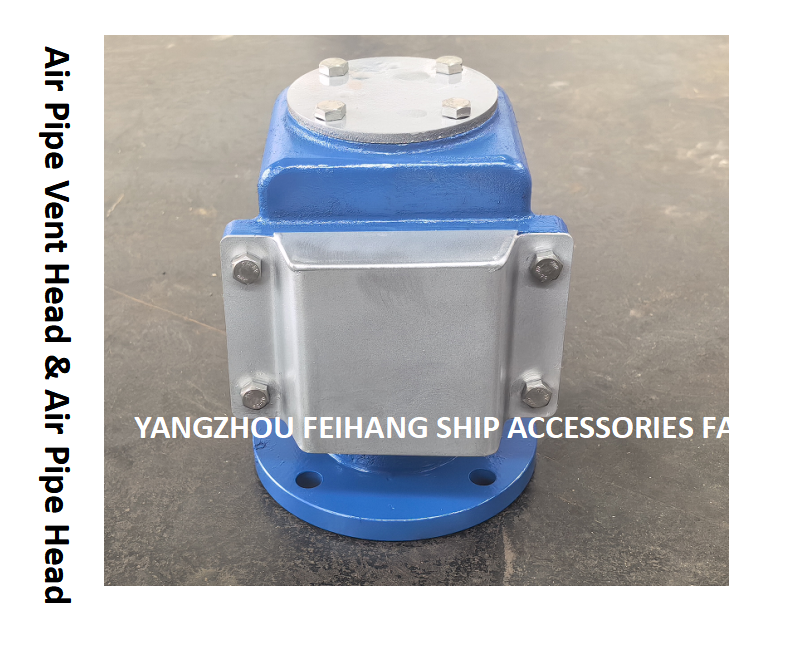 エアパイプベントヘッド FH-65A フランジ（4穴） 直径155mm PCD130mm 鋳鉄ボディ、ステンレス製フロート、ステンレス製防火メッシュ