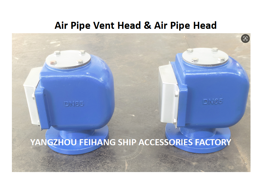 エアパイプベントヘッド FH-65A フランジ（4穴） 直径155mm PCD130mm 鋳鉄ボディ、ステンレス製フロート、ステンレス製防火メッシュ
