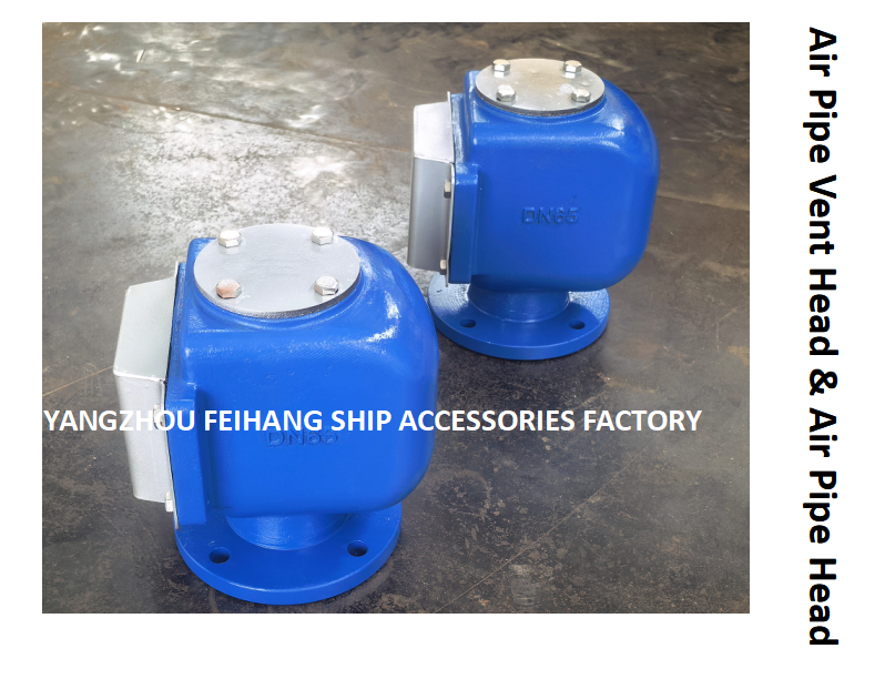 エアパイプベントヘッド FH-65A フランジ（4穴） 直径155mm PCD130mm 鋳鉄ボディ、ステンレス製フロート、ステンレス製防火メッシュ