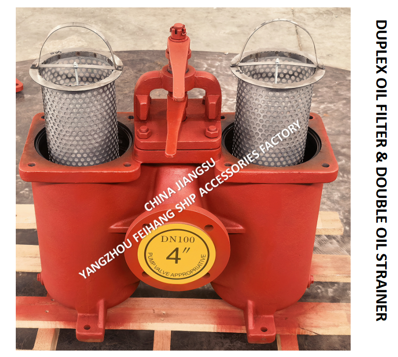 Parameter drawing For Duplex Oil Strainers FH16100 CBT425& Double Oil Filter Model-FH-AS100 CBT425，PN1,OD-220mm，PCD-180mm,Bolt-8-18mm