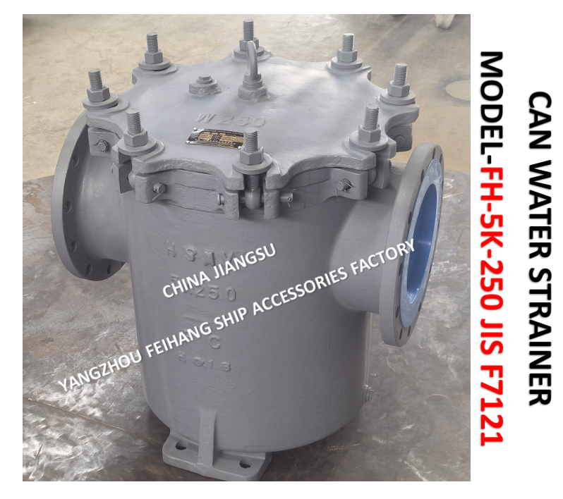 CAN WATER STRAINER JIS F7121 FH-5K-250A BRAND-FEIHANG BODY - CAST IRON FILTER CARTRIDGE - STAINLESS STEEL