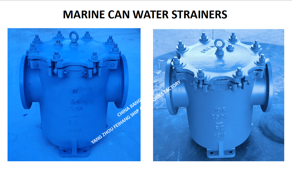 IMPA872011-MARINE CAN WATER FILTERS JIS F7121 FH-10K-250A BRAND-FEIHANG BODY - CAST IRON FILTER CARTRIDGE - STAINLESS STEEL